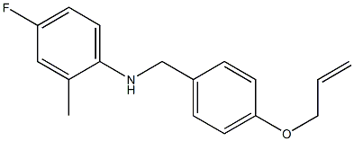 4-fluoro-2-methyl-N-{[4-(prop-2-en-1-yloxy)phenyl]methyl}aniline Struktur