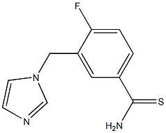 4-fluoro-3-(1H-imidazol-1-ylmethyl)benzenecarbothioamide Struktur