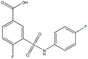 4-fluoro-3-[(4-fluorophenyl)sulfamoyl]benzoic acid Struktur