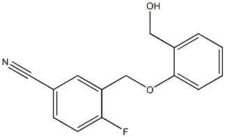 4-fluoro-3-[2-(hydroxymethyl)phenoxymethyl]benzonitrile Struktur