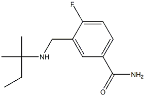 4-fluoro-3-{[(2-methylbutan-2-yl)amino]methyl}benzamide Struktur