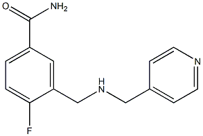 4-fluoro-3-{[(pyridin-4-ylmethyl)amino]methyl}benzamide Struktur