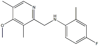 4-fluoro-N-[(4-methoxy-3,5-dimethylpyridin-2-yl)methyl]-2-methylaniline Struktur