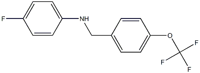 4-fluoro-N-{[4-(trifluoromethoxy)phenyl]methyl}aniline Struktur