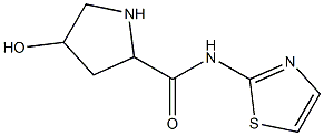 4-hydroxy-N-(1,3-thiazol-2-yl)pyrrolidine-2-carboxamide Struktur