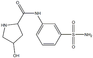 4-hydroxy-N-(3-sulfamoylphenyl)pyrrolidine-2-carboxamide Struktur