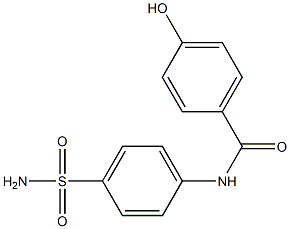 4-hydroxy-N-(4-sulfamoylphenyl)benzamide Struktur