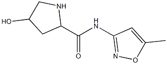 4-hydroxy-N-(5-methyl-1,2-oxazol-3-yl)pyrrolidine-2-carboxamide Struktur