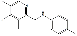 4-iodo-N-[(4-methoxy-3,5-dimethylpyridin-2-yl)methyl]aniline Struktur