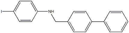 4-iodo-N-[(4-phenylphenyl)methyl]aniline Struktur