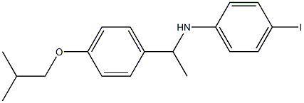 4-iodo-N-{1-[4-(2-methylpropoxy)phenyl]ethyl}aniline Struktur