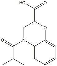 4-isobutyryl-3,4-dihydro-2H-1,4-benzoxazine-2-carboxylic acid Struktur