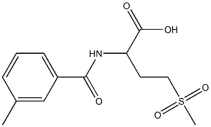 4-methanesulfonyl-2-[(3-methylphenyl)formamido]butanoic acid Struktur