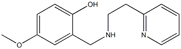 4-methoxy-2-({[2-(pyridin-2-yl)ethyl]amino}methyl)phenol Struktur