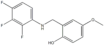 4-methoxy-2-{[(2,3,4-trifluorophenyl)amino]methyl}phenol Struktur