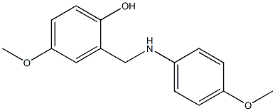 4-methoxy-2-{[(4-methoxyphenyl)amino]methyl}phenol Struktur