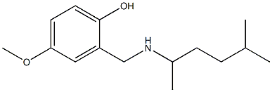 4-methoxy-2-{[(5-methylhexan-2-yl)amino]methyl}phenol Struktur