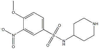 4-methoxy-3-nitro-N-(piperidin-4-yl)benzene-1-sulfonamide Struktur