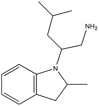 4-methyl-2-(2-methyl-2,3-dihydro-1H-indol-1-yl)pentan-1-amine Struktur