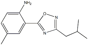 4-methyl-2-[3-(2-methylpropyl)-1,2,4-oxadiazol-5-yl]aniline Struktur