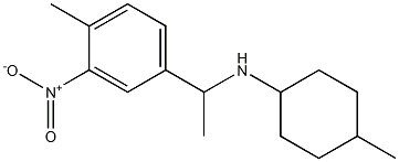 4-methyl-N-[1-(4-methyl-3-nitrophenyl)ethyl]cyclohexan-1-amine Struktur