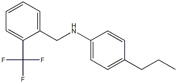 4-propyl-N-{[2-(trifluoromethyl)phenyl]methyl}aniline Struktur