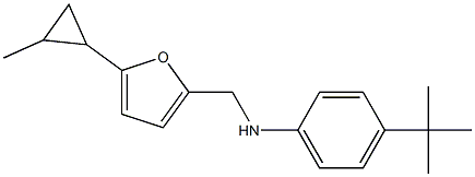 4-tert-butyl-N-{[5-(2-methylcyclopropyl)furan-2-yl]methyl}aniline Struktur