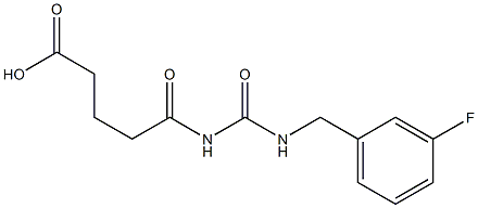 5-({[(3-fluorophenyl)methyl]carbamoyl}amino)-5-oxopentanoic acid Struktur