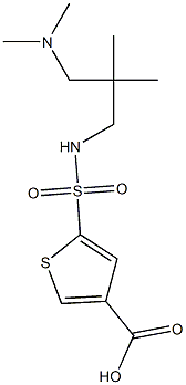 5-({2-[(dimethylamino)methyl]-2-methylpropyl}sulfamoyl)thiophene-3-carboxylic acid Struktur