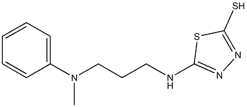 5-({3-[methyl(phenyl)amino]propyl}amino)-1,3,4-thiadiazole-2-thiol Struktur