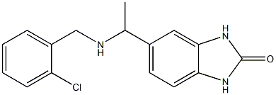 5-(1-{[(2-chlorophenyl)methyl]amino}ethyl)-2,3-dihydro-1H-1,3-benzodiazol-2-one Struktur