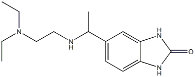 5-(1-{[2-(diethylamino)ethyl]amino}ethyl)-2,3-dihydro-1H-1,3-benzodiazol-2-one Struktur