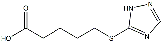 5-(1H-1,2,4-triazol-5-ylsulfanyl)pentanoic acid Struktur