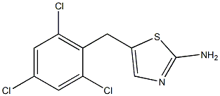 5-(2,4,6-trichlorobenzyl)-1,3-thiazol-2-amine Struktur