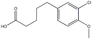 5-(3-chloro-4-methoxyphenyl)pentanoic acid Struktur