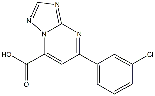 5-(3-chlorophenyl)-[1,2,4]triazolo[1,5-a]pyrimidine-7-carboxylic acid Struktur