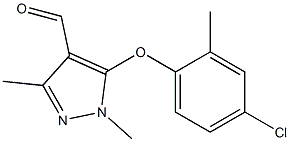 5-(4-chloro-2-methylphenoxy)-1,3-dimethyl-1H-pyrazole-4-carbaldehyde Struktur