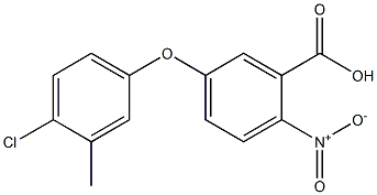 5-(4-chloro-3-methylphenoxy)-2-nitrobenzoic acid Struktur