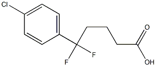 5-(4-chlorophenyl)-5,5-difluoropentanoic acid Struktur