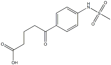 5-(4-methanesulfonamidophenyl)-5-oxopentanoic acid Struktur