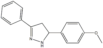 5-(4-methoxyphenyl)-3-phenyl-4,5-dihydro-1H-pyrazole Struktur