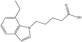 5-(7-ethyl-1H-indol-1-yl)pentanoic acid Struktur