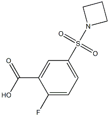 5-(azetidin-1-ylsulfonyl)-2-fluorobenzoic acid Struktur