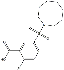 5-(azocane-1-sulfonyl)-2-chlorobenzoic acid Struktur