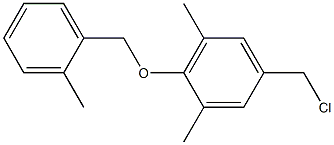 5-(chloromethyl)-1,3-dimethyl-2-[(2-methylphenyl)methoxy]benzene Struktur