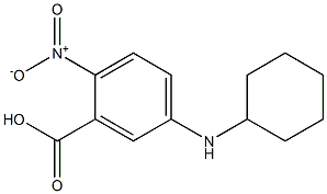 5-(cyclohexylamino)-2-nitrobenzoic acid Struktur