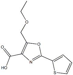 5-(ethoxymethyl)-2-(thiophen-2-yl)-1,3-oxazole-4-carboxylic acid Struktur