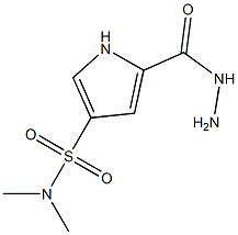 5-(hydrazinocarbonyl)-N,N-dimethyl-1H-pyrrole-3-sulfonamide Struktur