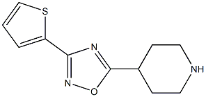 5-(piperidin-4-yl)-3-(thiophen-2-yl)-1,2,4-oxadiazole Struktur