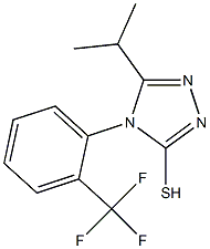 5-(propan-2-yl)-4-[2-(trifluoromethyl)phenyl]-4H-1,2,4-triazole-3-thiol Struktur